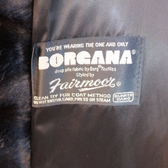 Vintage Borgazia Faux Fur Deep Pile Fabric by Borg Textiles Shearling Fur Coat B - Picture 15 of 15